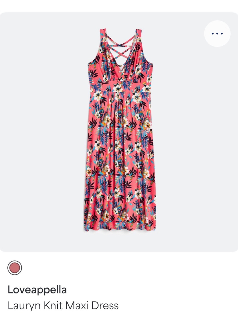 Loveappella Coral and Teal Strappy Maxi Dress-Stitch Fix